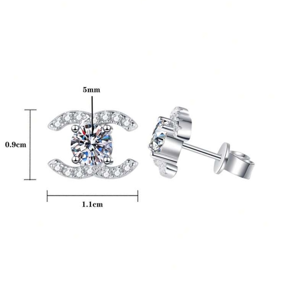 New To Bosh B 💎 | Lux Style 18k Gold Plated Moissanite Diamond Earrings - Picture 3 of 6